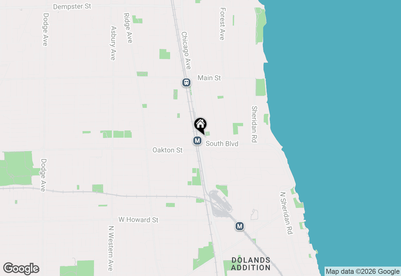 Map of 521 Chicago Avenue #H, Evanston, IL 60202