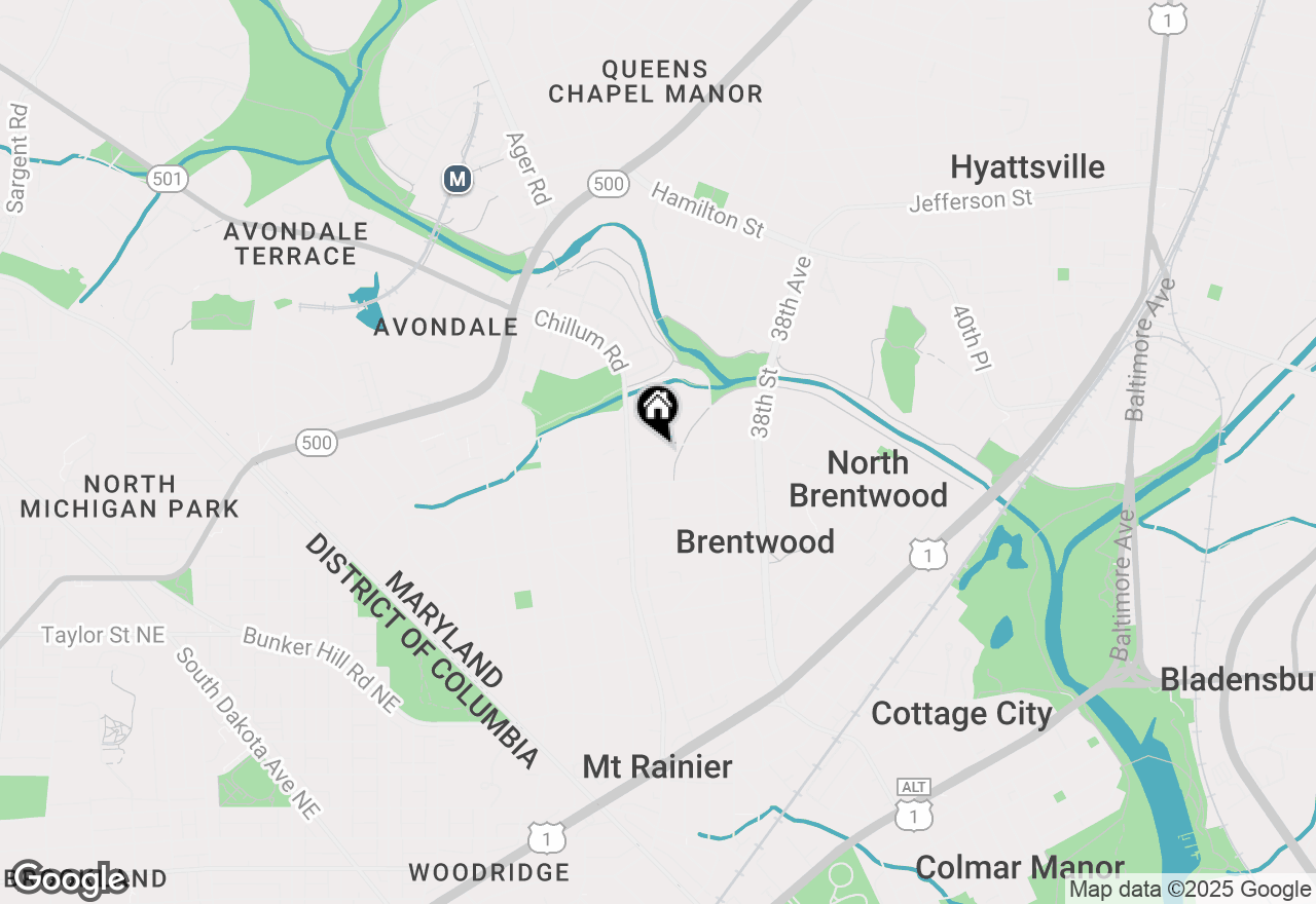 Map of 3411 Windom Road, Brentwood, MD 20722