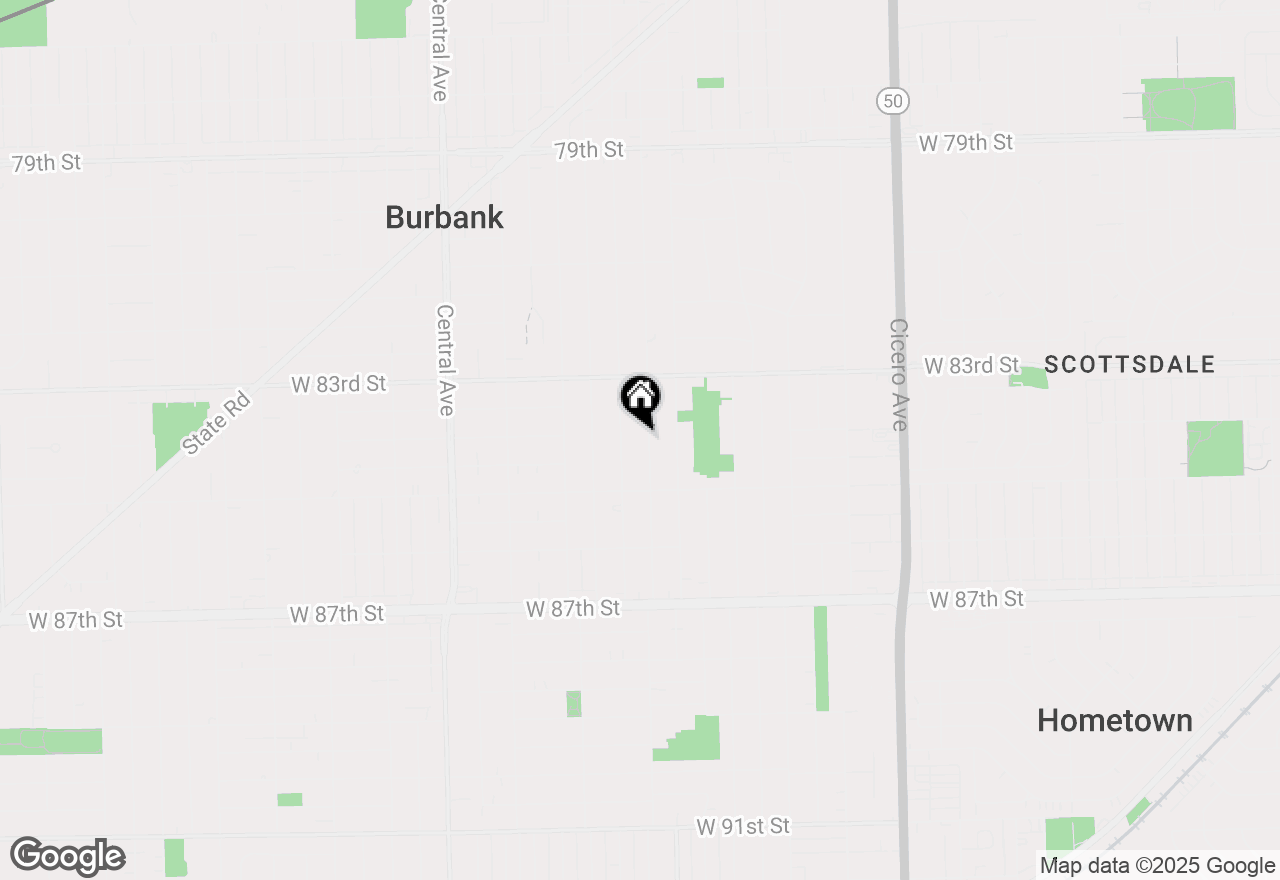 Map of 8400 Latrobe Avenue, Burbank, IL 60459