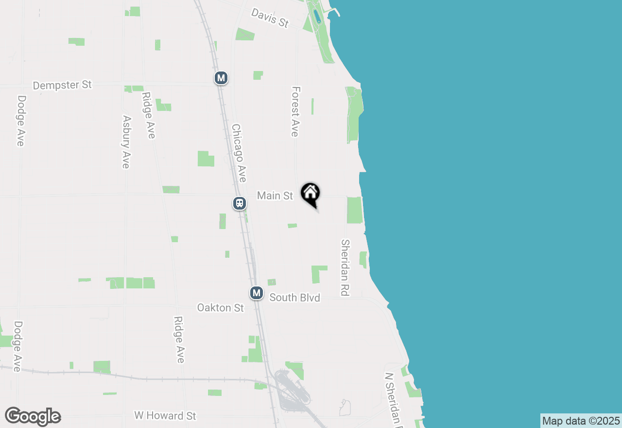 Map of 815A Forest Avenue #1, Evanston, IL 60202