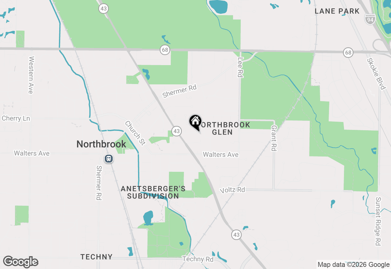 Map of 1427 Woodhill Drive, Northbrook, IL 60062