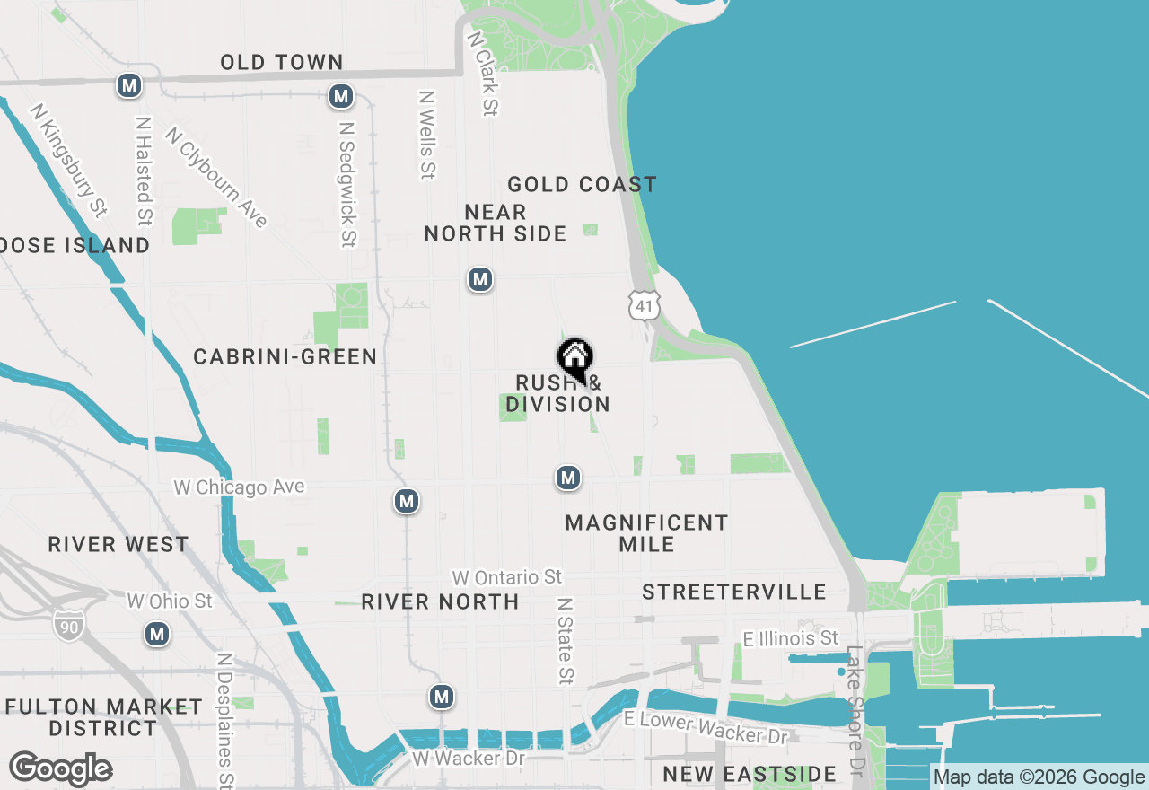 Map of 11 E Walton Street #3902, Chicago, IL 60611