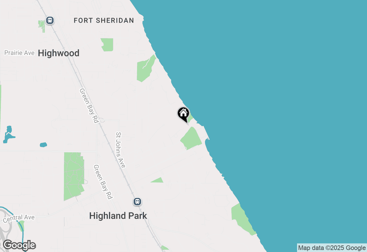 Map of 117 Belle Avenue, Highland Park, IL 60035