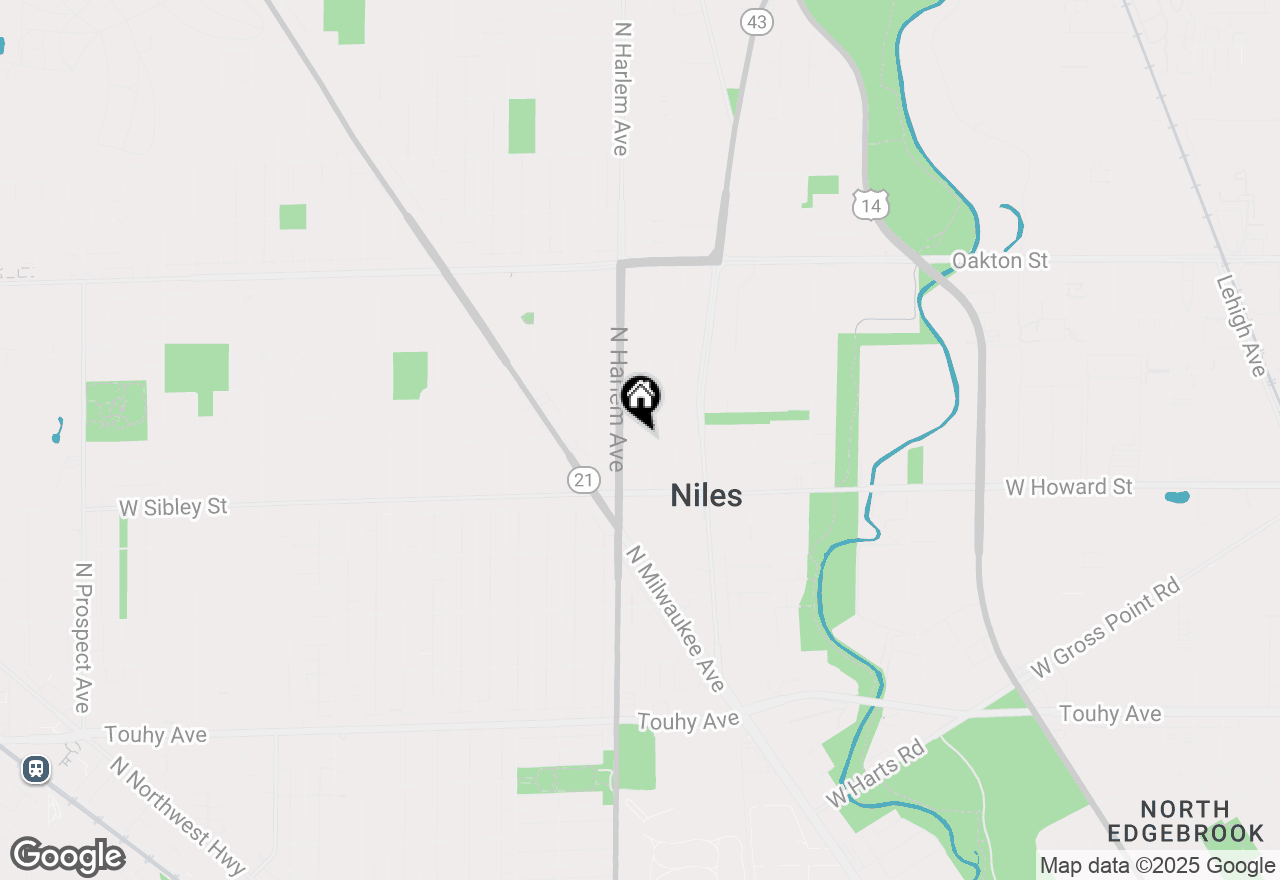 Map of 7654 N Nora Avenue, Niles, IL 60714