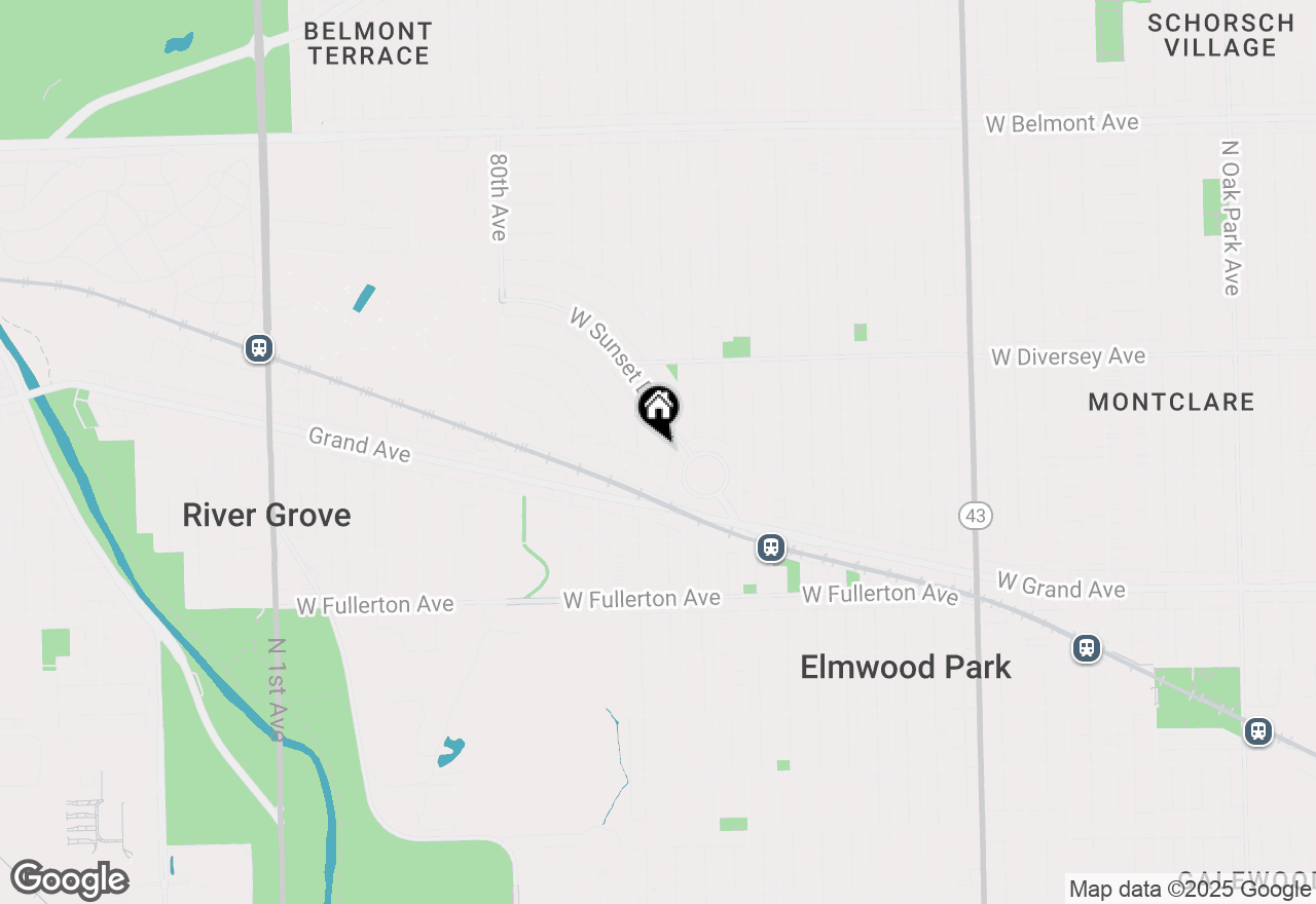 Map of 2623 N 77th Court, Elmwood Park, IL 60707