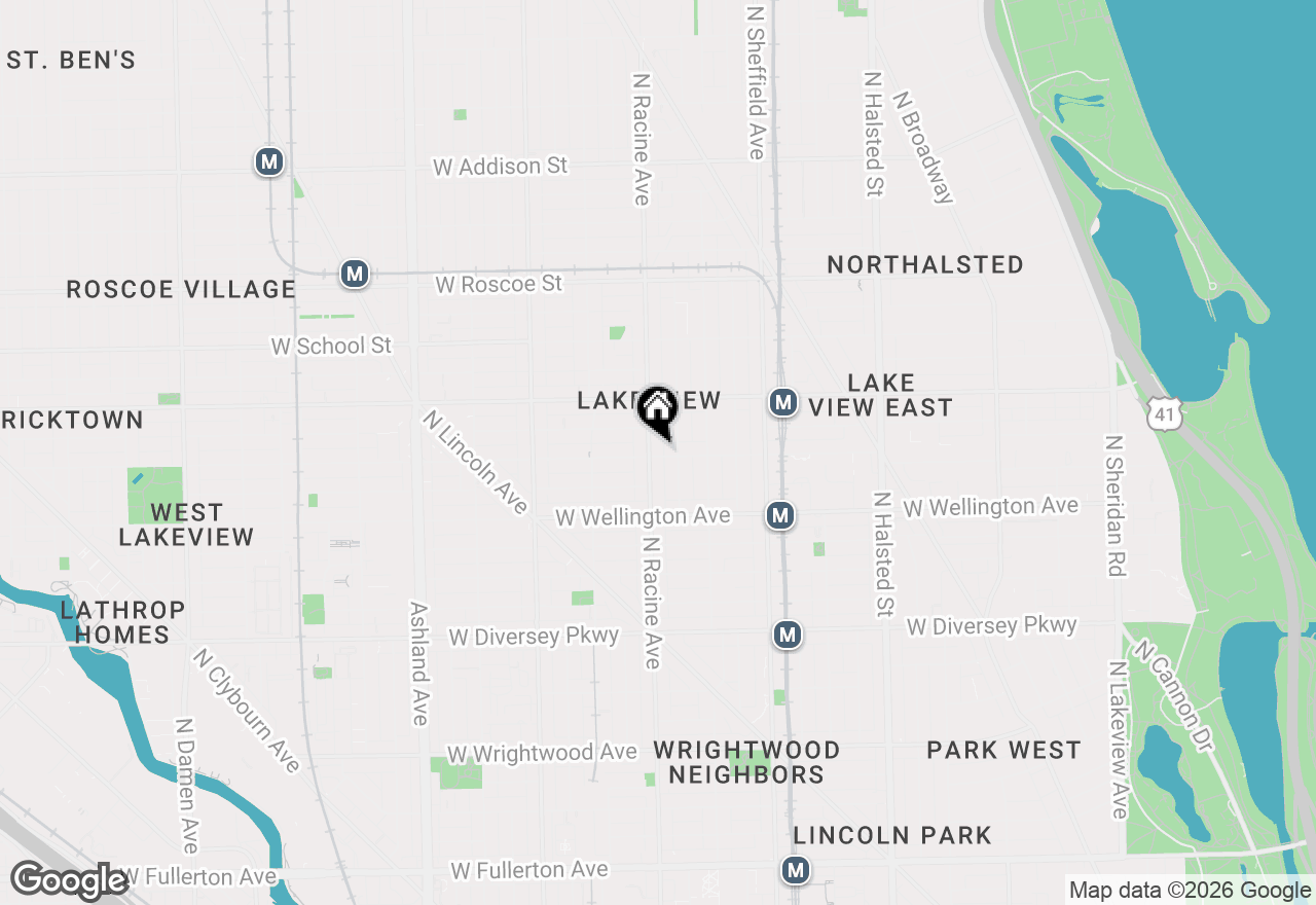 Map of 3101 N Racine Avenue #1, Chicago, IL 60657