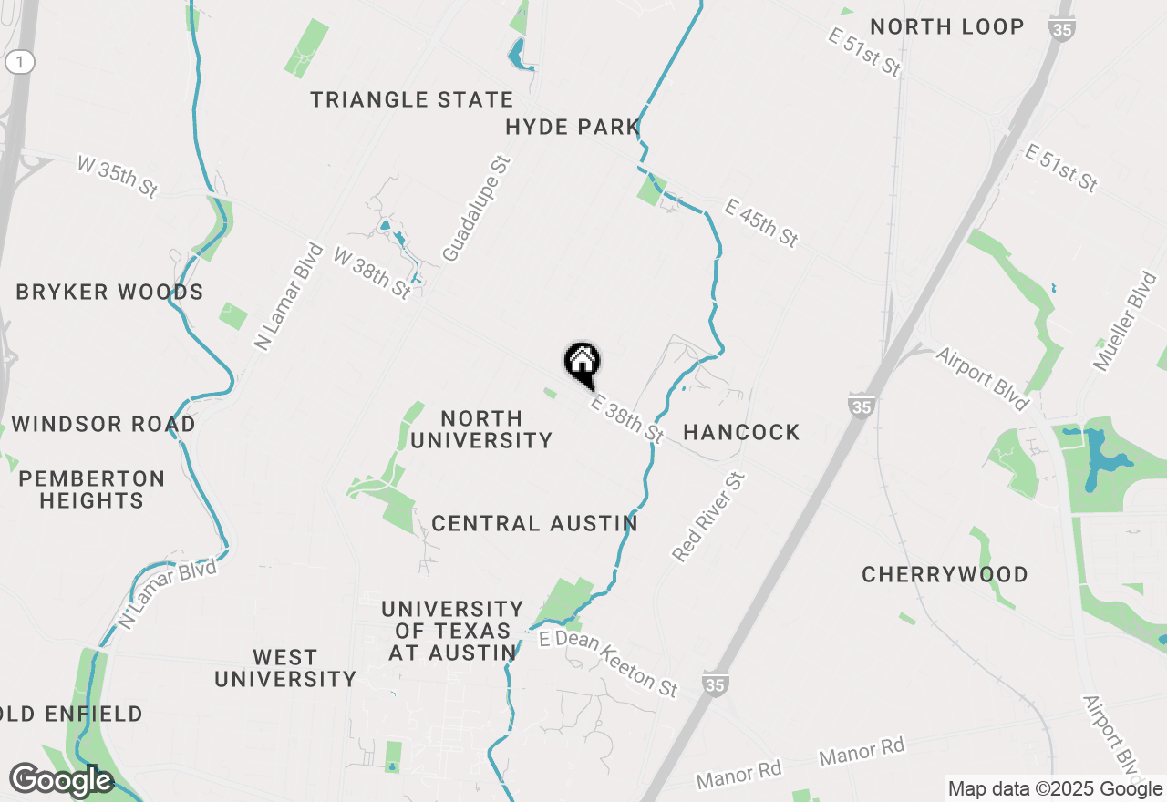 Map of 405 E 38th St, Austin, TX 78705