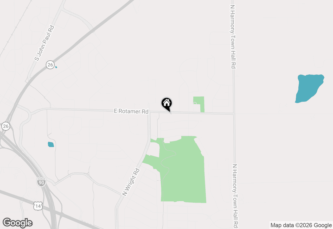 Map of 4018 E Rotamer Road, Janesville, WI 53546