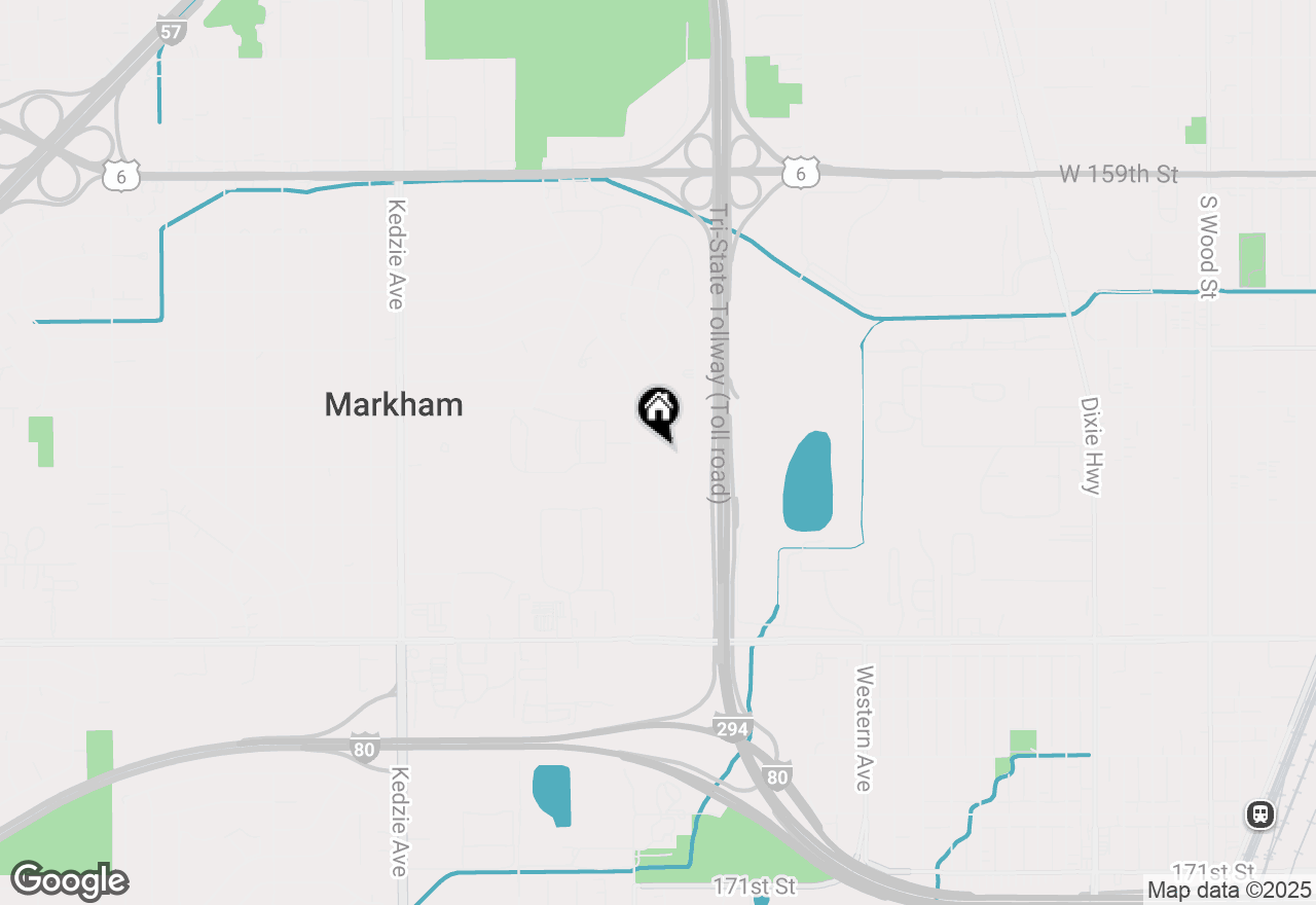 Map of 16358 Plymouth Drive, Markham, IL 60428
