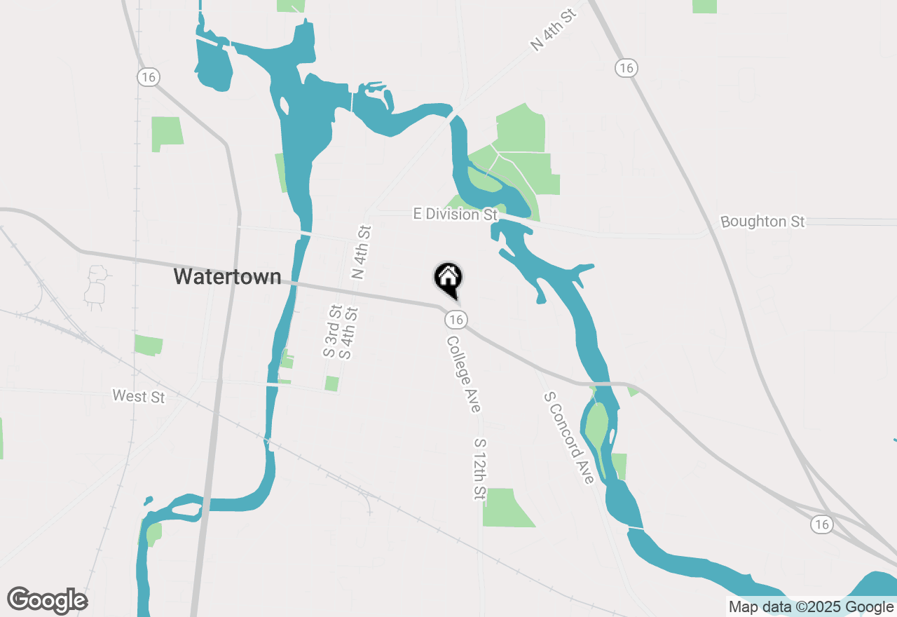 Map of 904 E Main St, Watertown, WI 53094