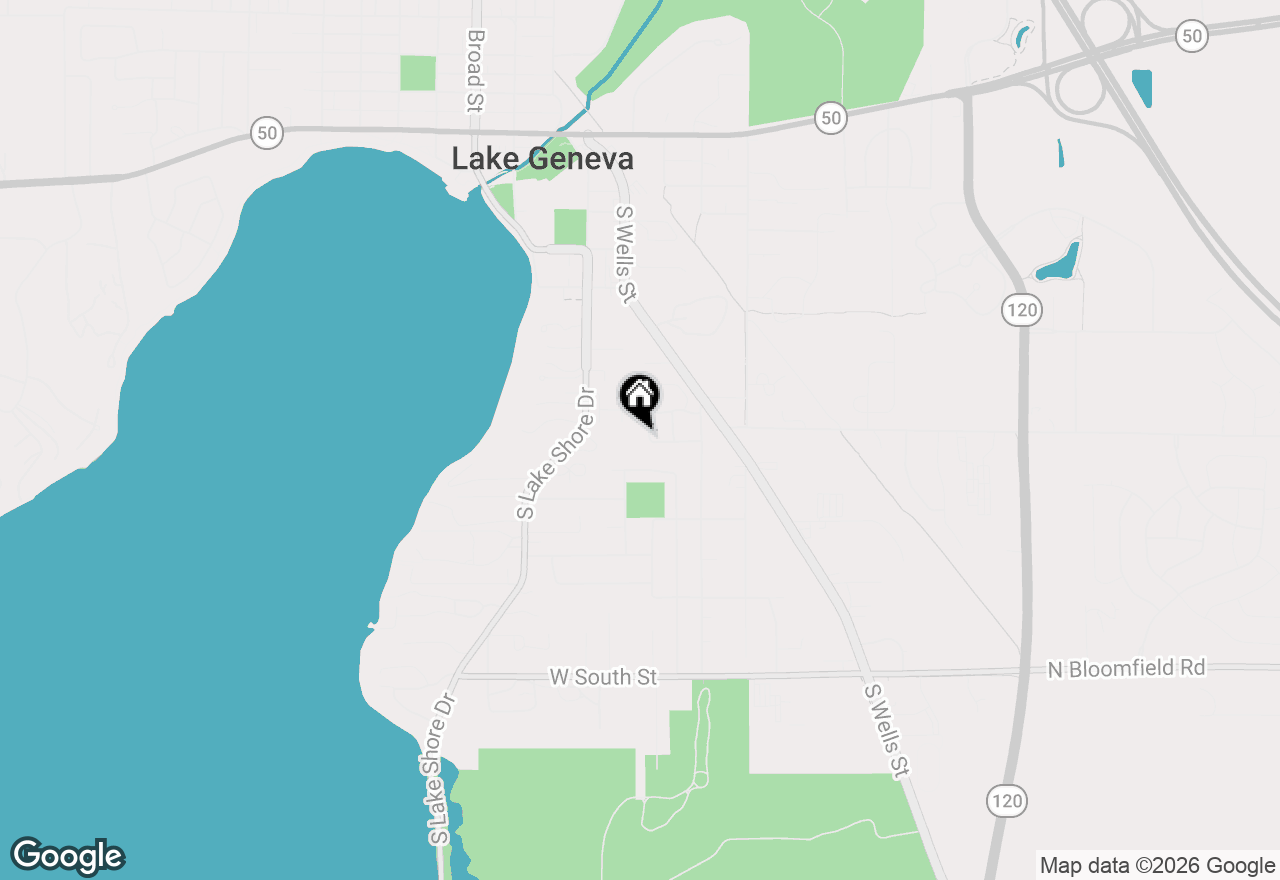 Map of 307 Evan Dr, Lake Geneva, WI 53147