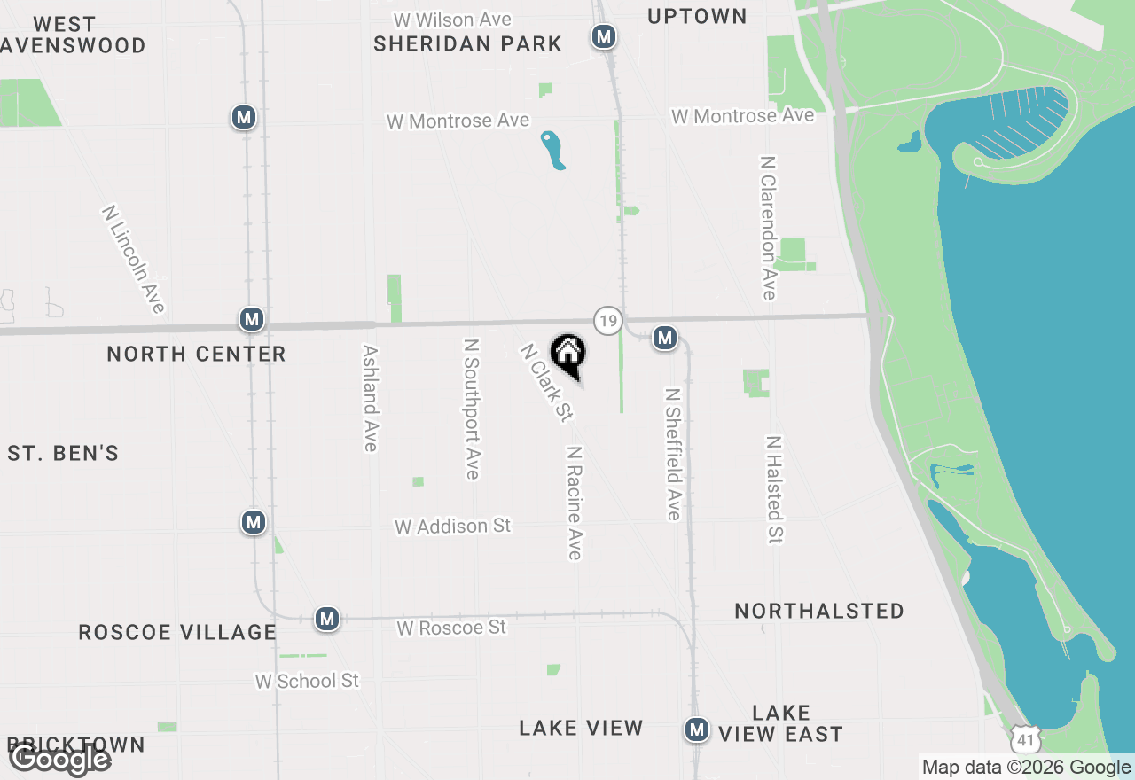 Map of 3828 N Racine Avenue #1, Chicago, IL 60613