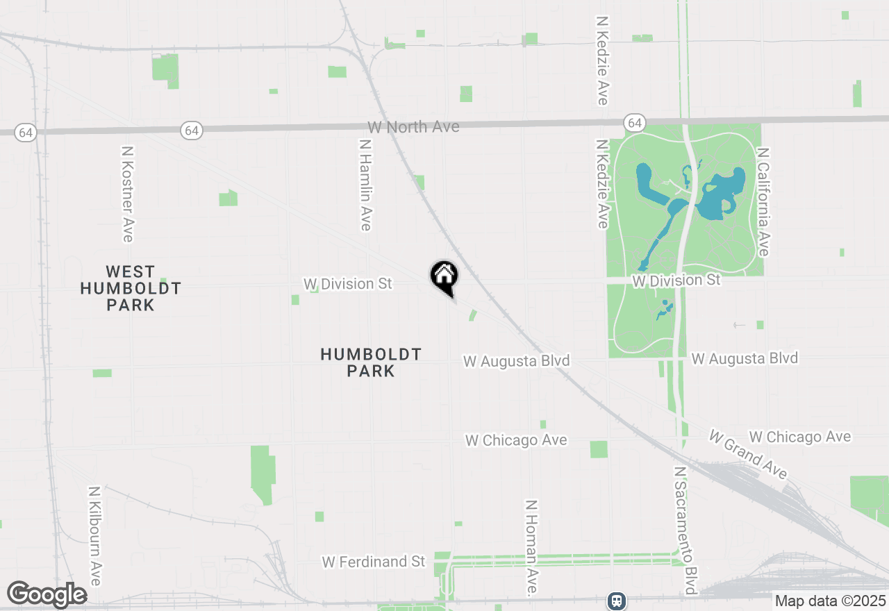 Map of 1124 N Central Park Avenue #2, Chicago, IL 60651