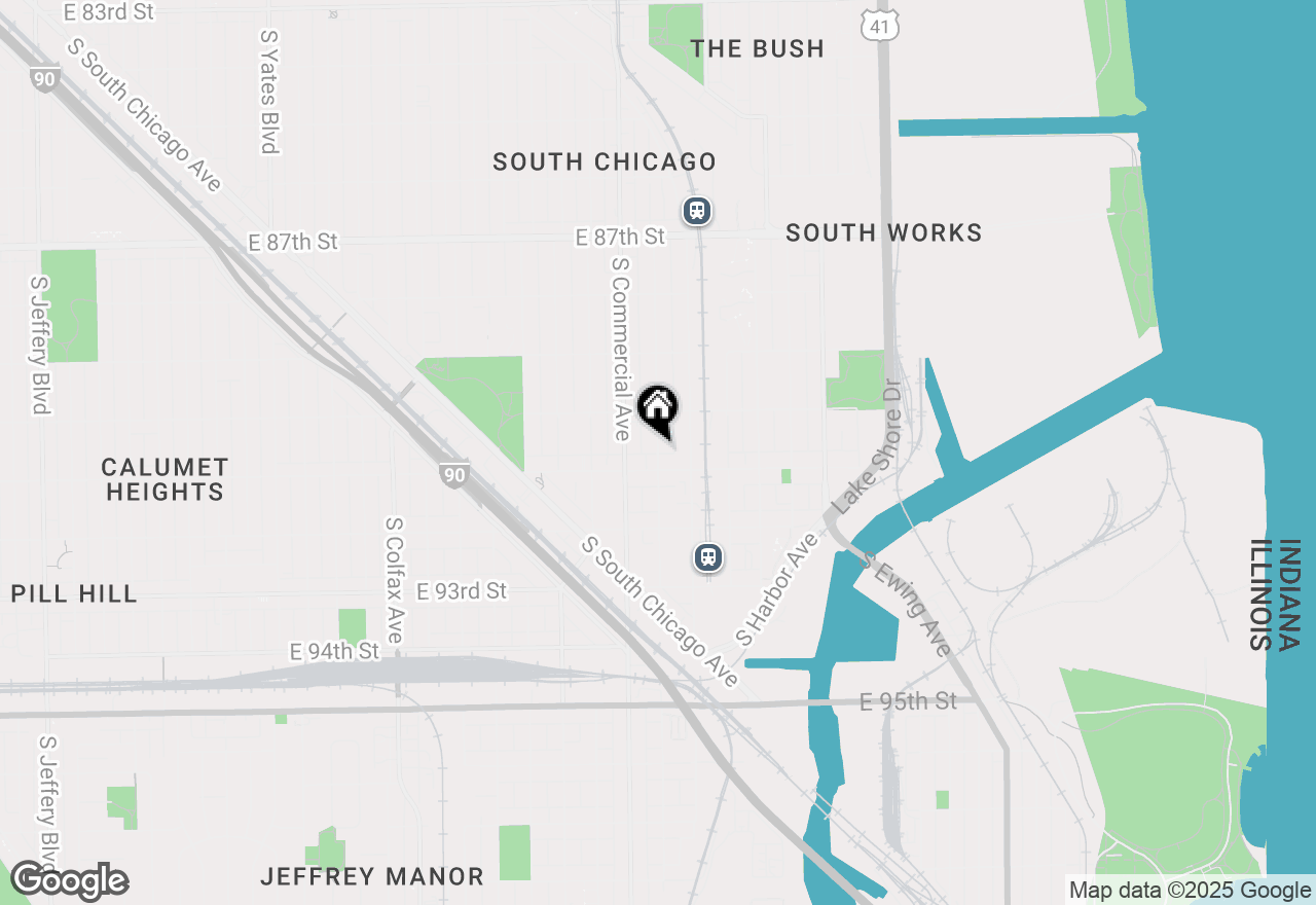 Map of 9037 S Houston Avenue, Chicago, IL 60617