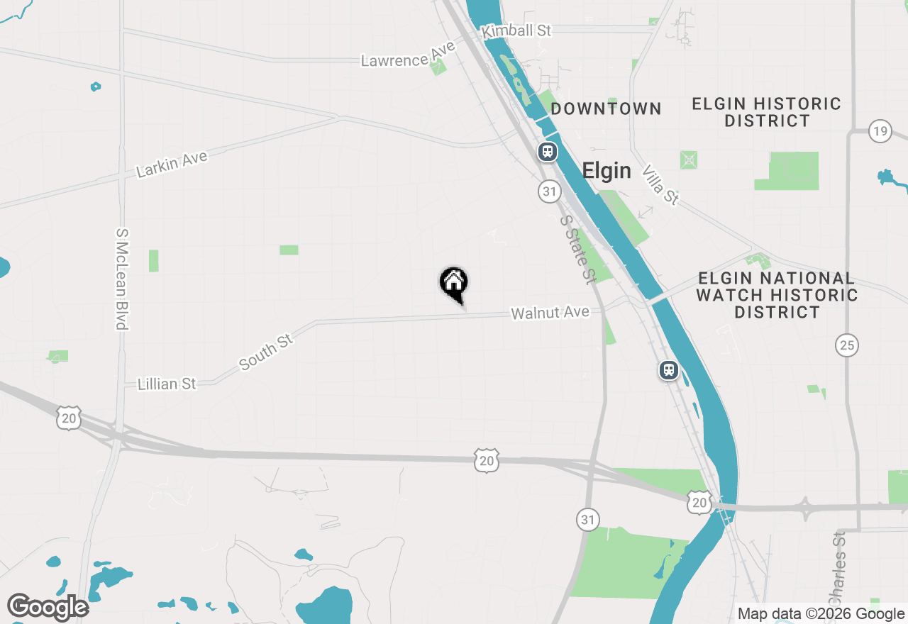 Map of 552 Walnut Avenue, Elgin, IL 60123
