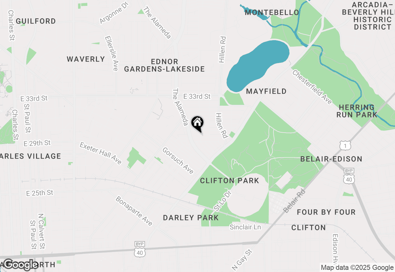 Map of 1618 E 28th Street, Baltimore, MD 21218