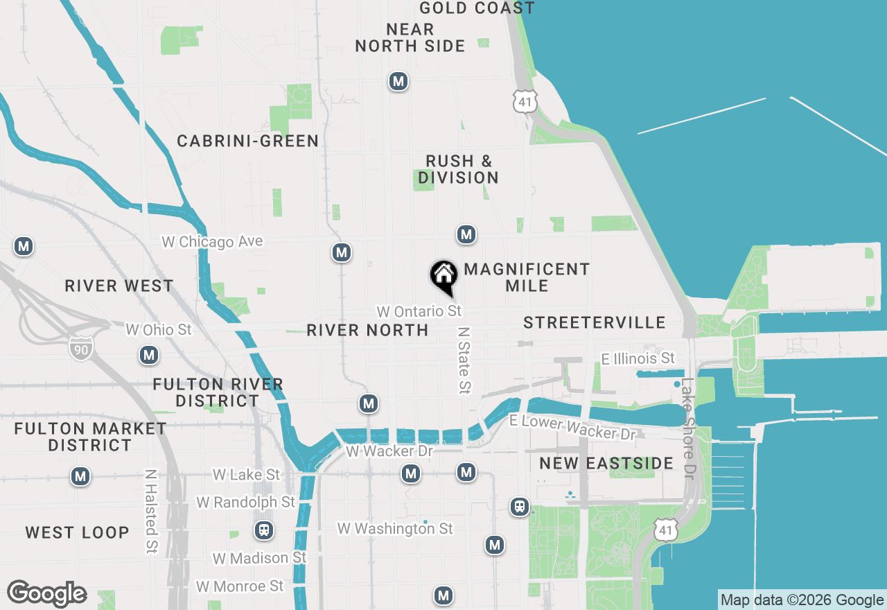 Map of 635 N Dearborn Street #2803, Chicago, IL 60654