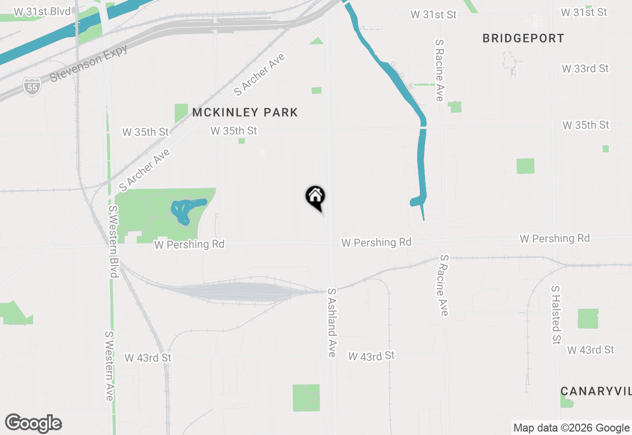 Map of 1633 W 38th Street, Chicago, IL 60609