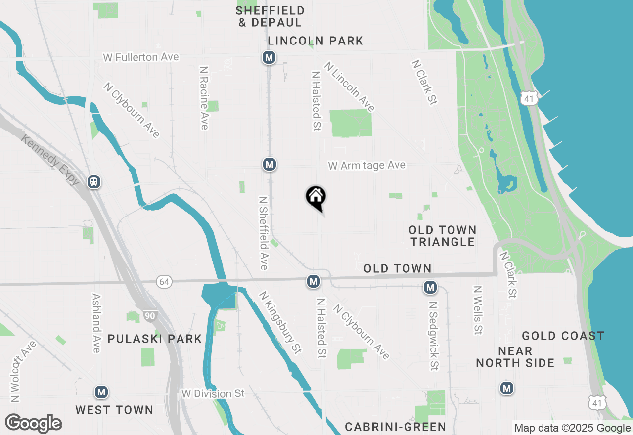 Map of 1834 N Halsted Street #A, Chicago, IL 60614