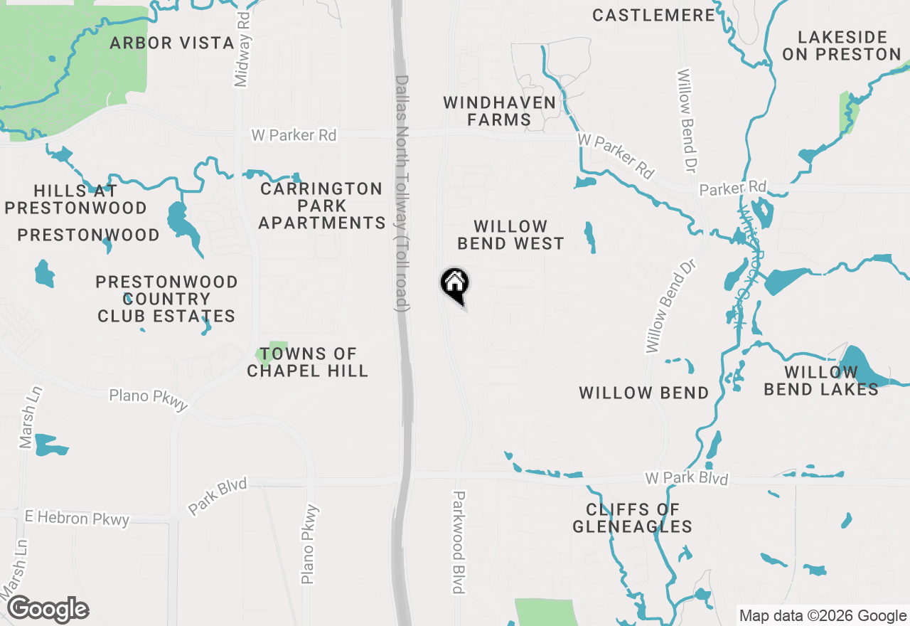 Map of 5972 Campus Court, Plano, TX 75093