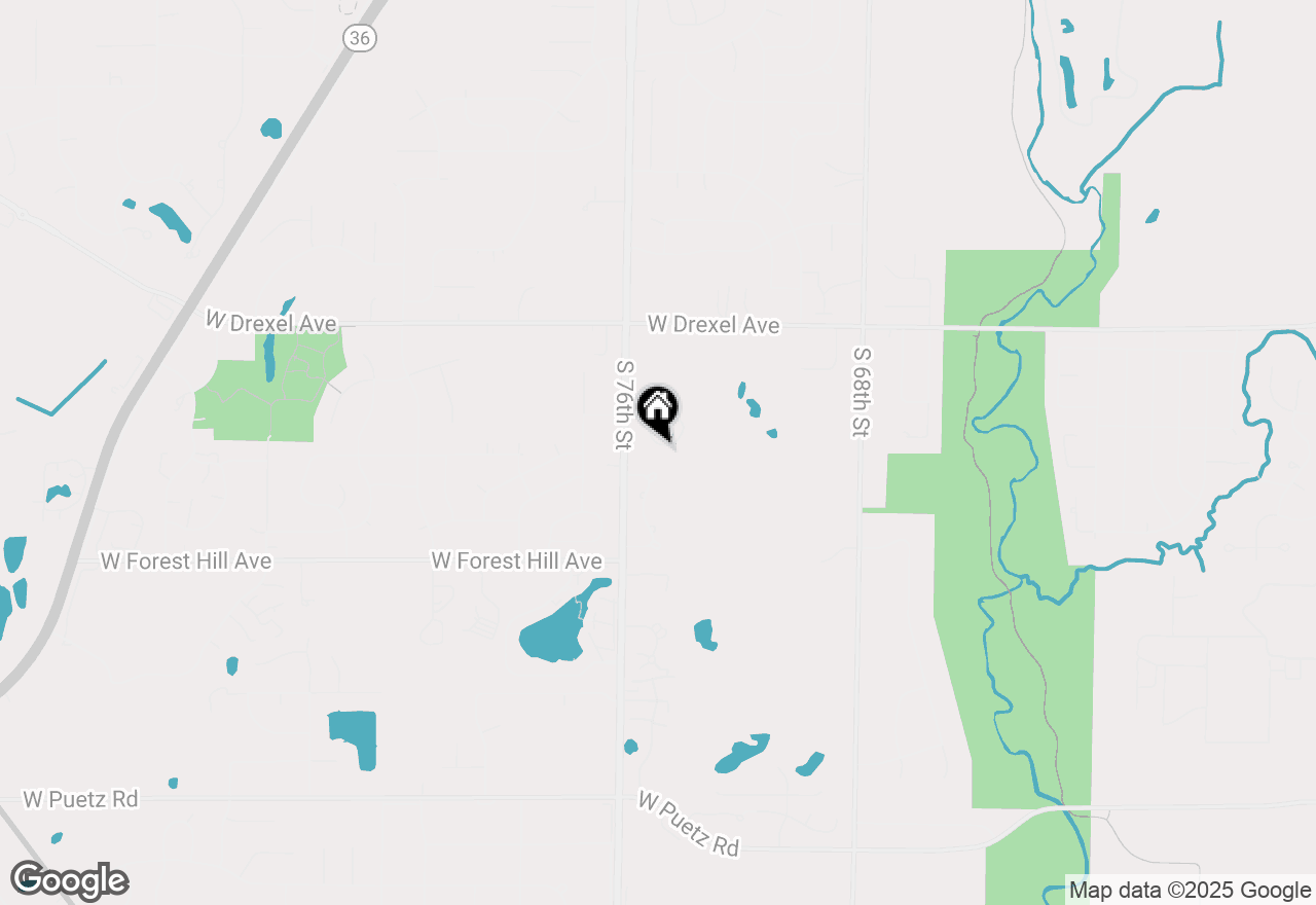 Map of 7525 W Tuckaway Pines Cir, Franklin, WI 53132