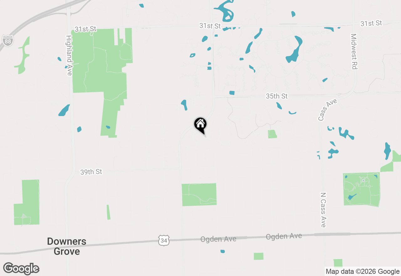 Map of 344 Hambletonian Drive, Oak Brook, IL 60523
