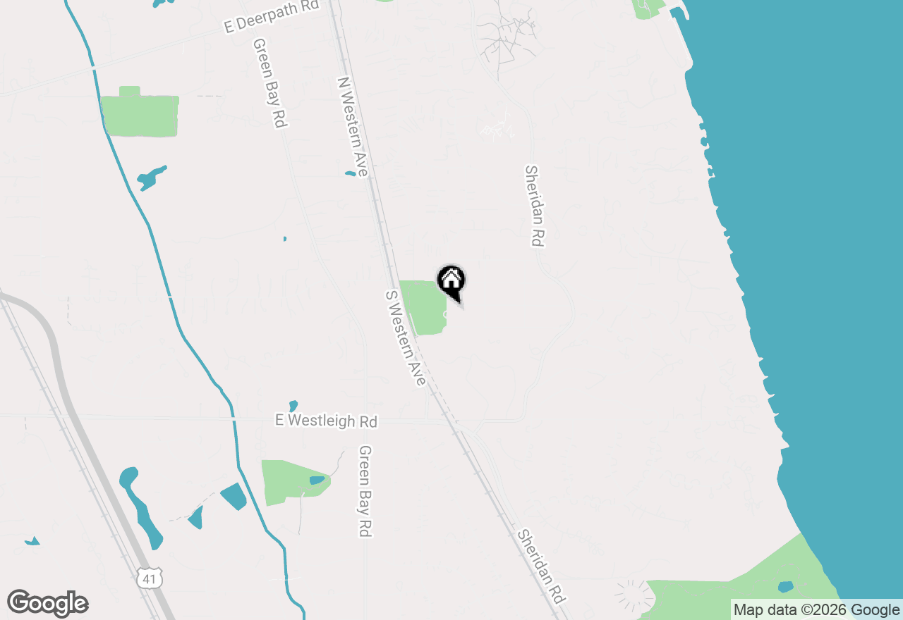 Map of 135 S Maywood Road, Lake Forest, IL 60045