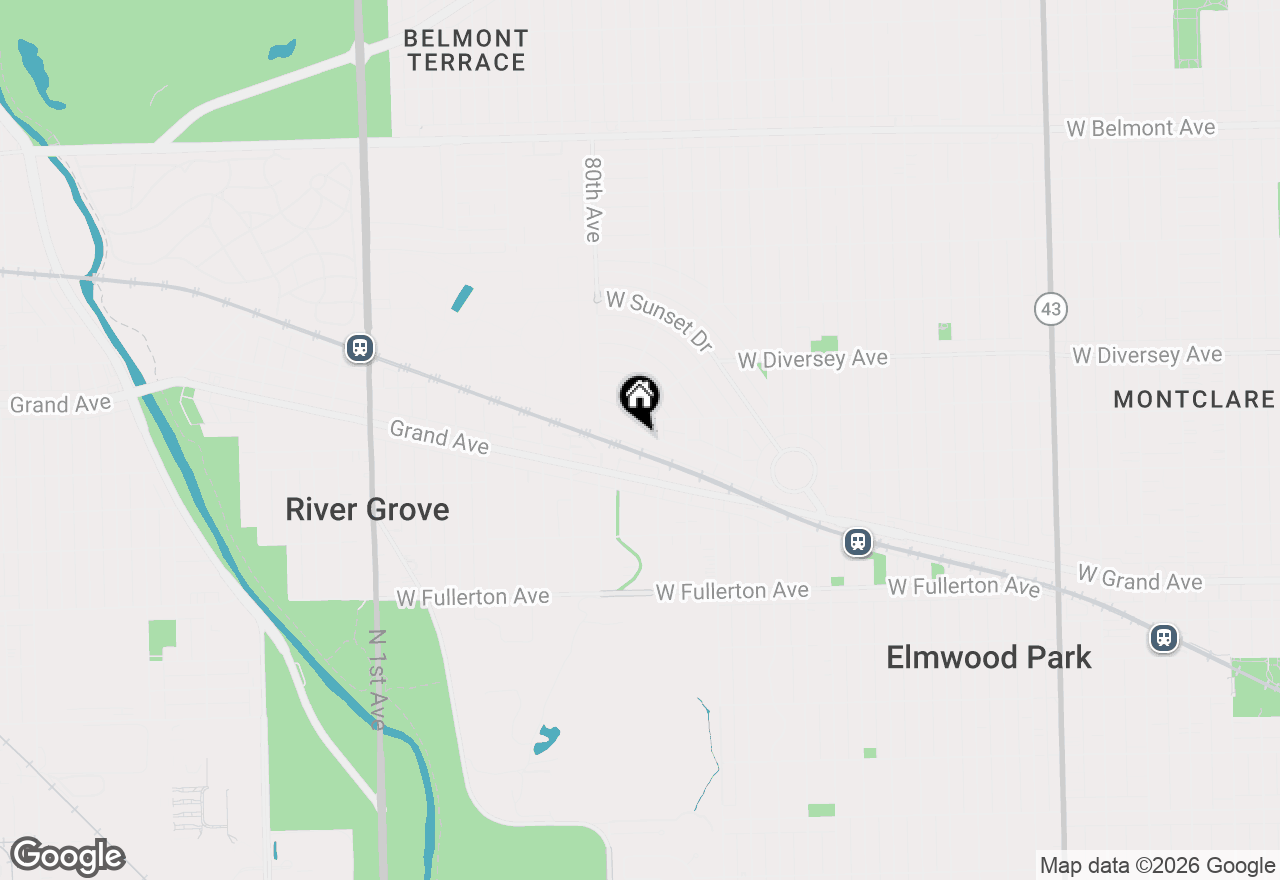 Map of 7911 W Westwood Drive, Elmwood Park, IL 60707