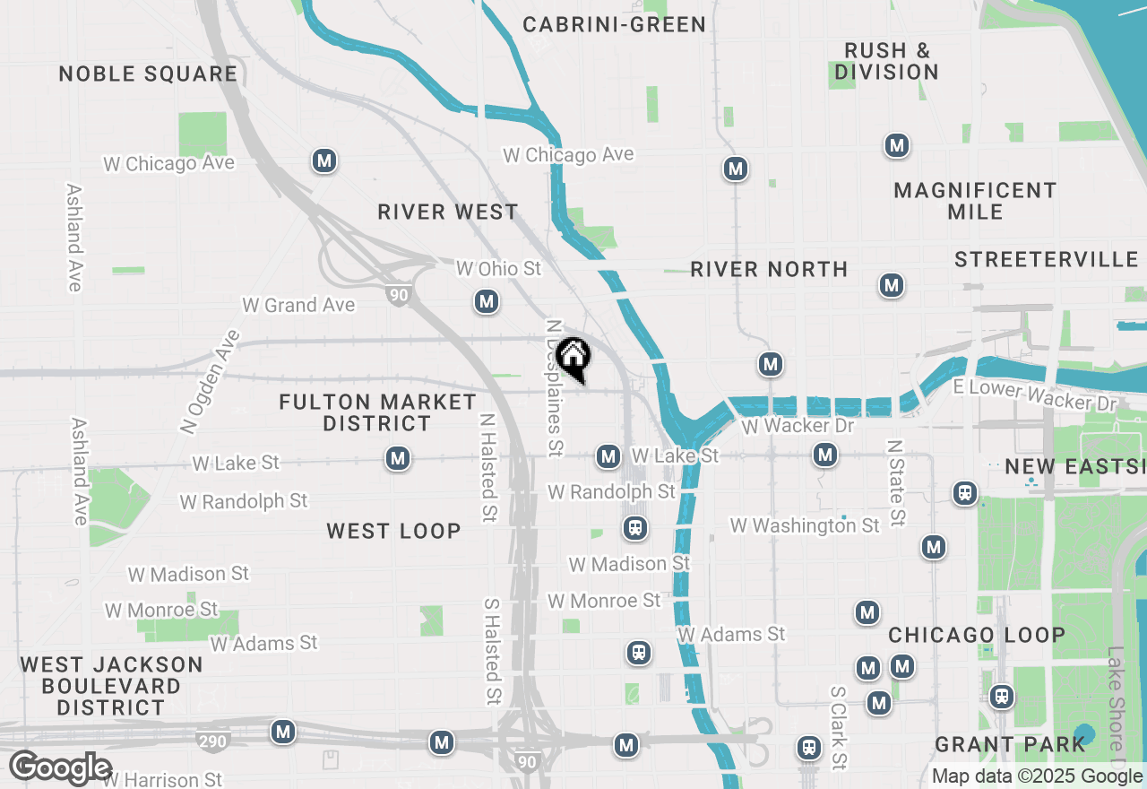 Map of 334 N Jefferson Street #A, Chicago, IL 60661