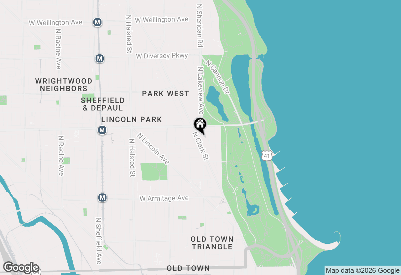Map of 2317 N Clark Street #301, Chicago, IL 60614