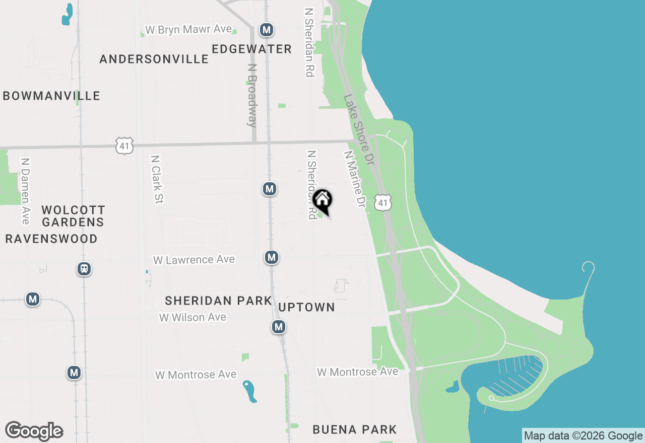 Map of 939 W Ainslie Street #2E, Chicago, IL 60640