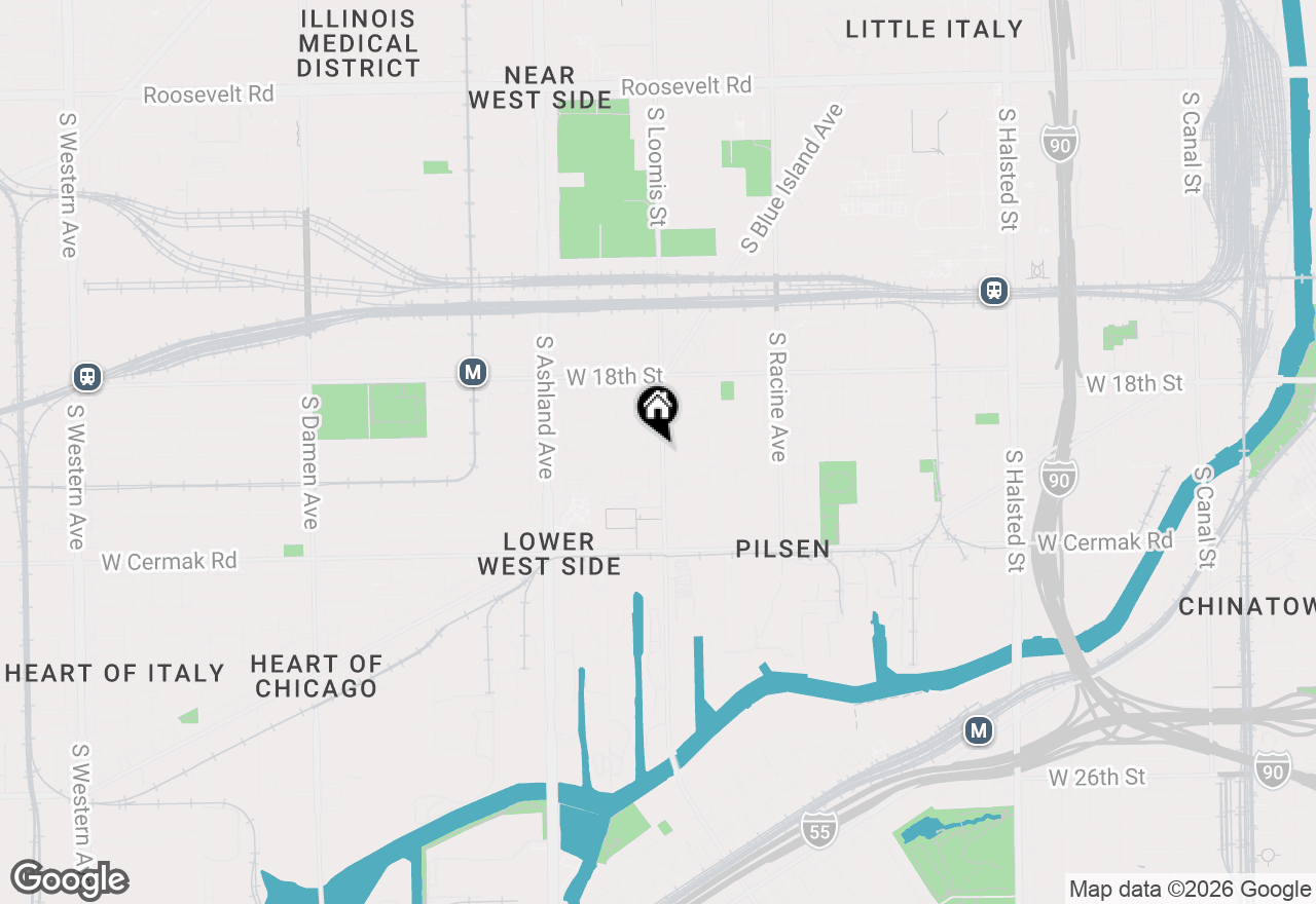 Map of 1916 S Loomis Street #1F, Chicago, IL 60608
