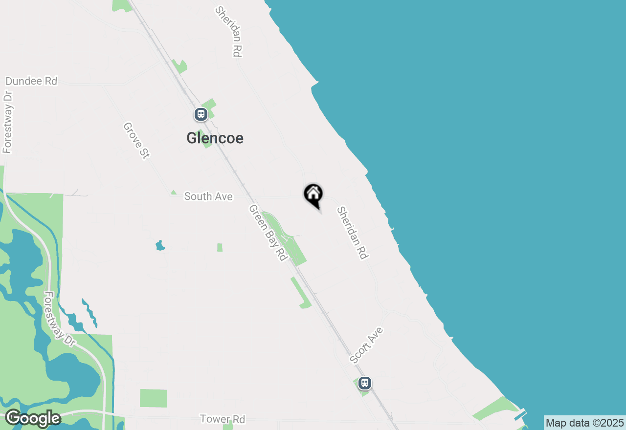 Map of 190 Fairview Road, Glencoe, IL 60022