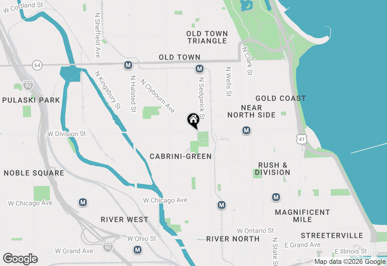 Map of 437 W Division Street #304, Chicago, IL 60610