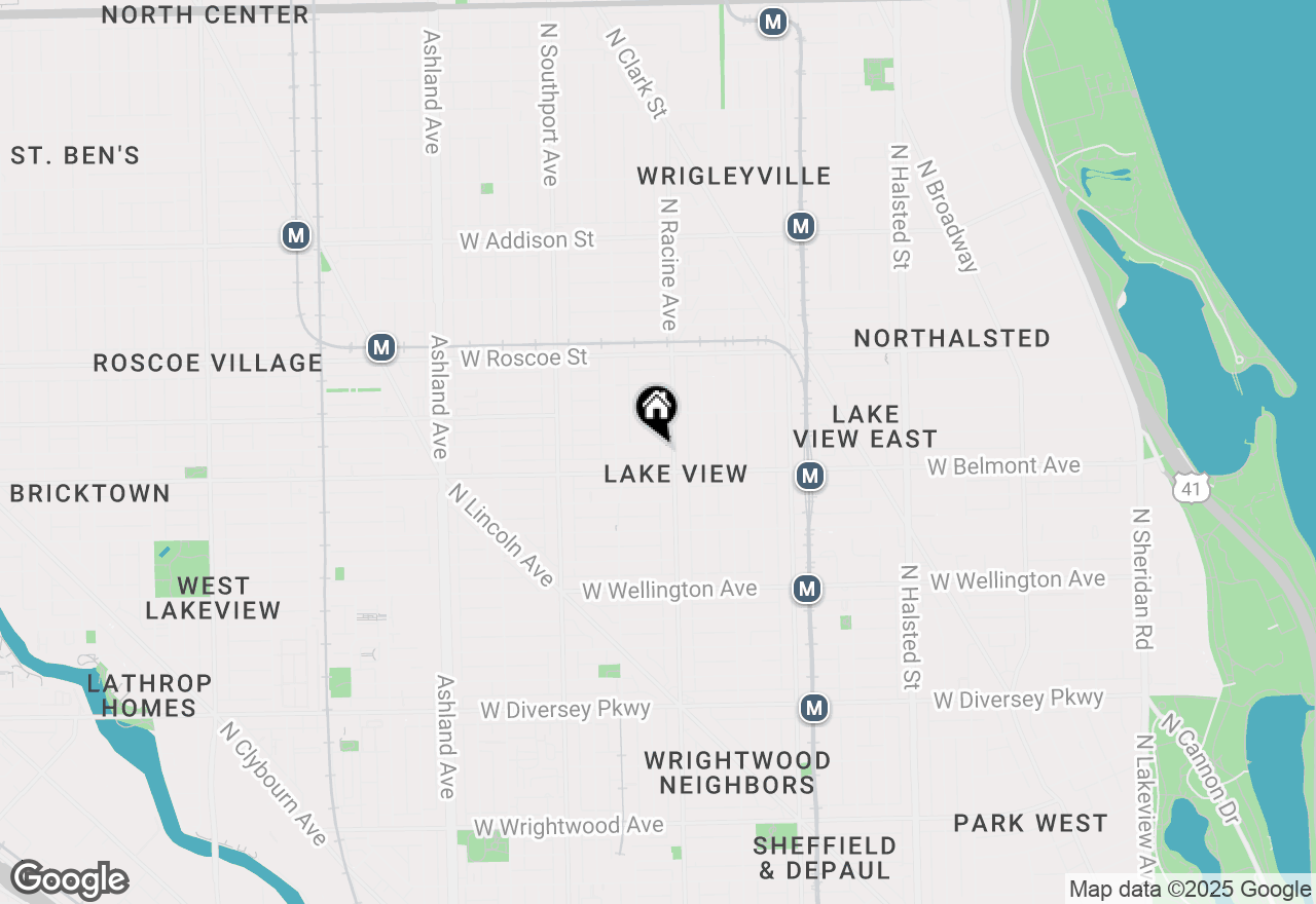 Map of 1217 W Melrose Street, Chicago, IL 60657