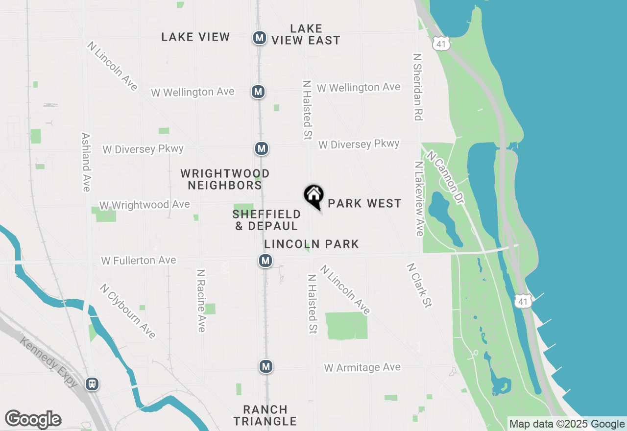 Map of 2529 N Halsted Street #1S, Chicago, IL 60614