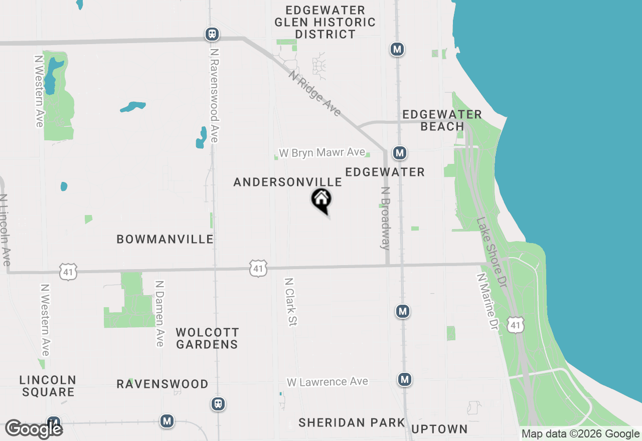 Map of 1414 W Summerdale Avenue, Chicago, IL 60640