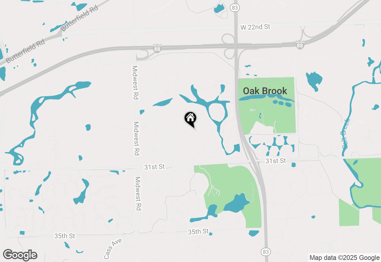 Map of 37 E Cambridge Drive, Oak Brook, IL 60523