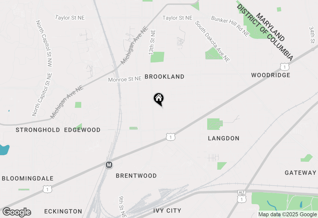 Map of 1323 Irving Street Ne, Washington, DC 20017