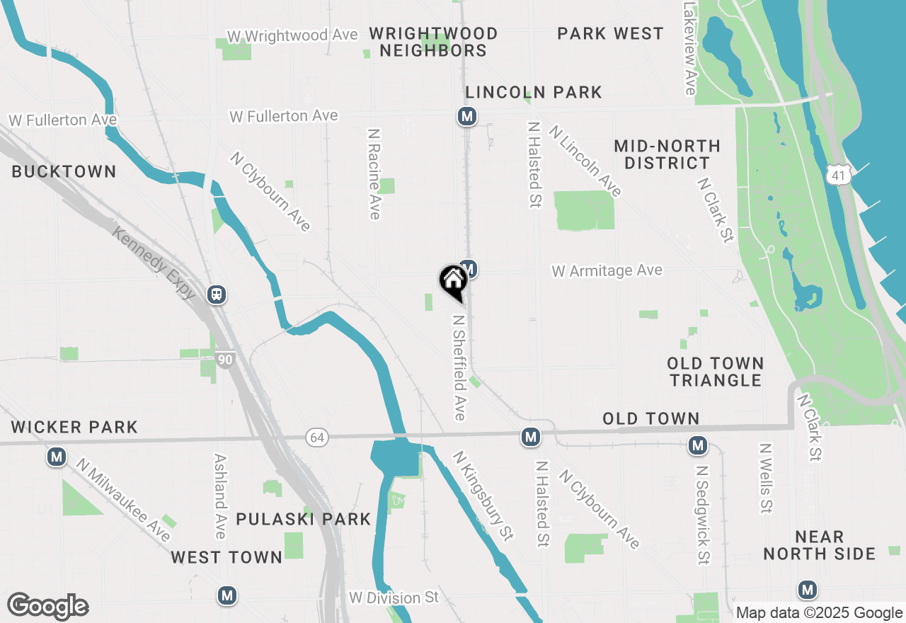 Map of 1908 N Sheffield Avenue #2, Chicago, IL 60614