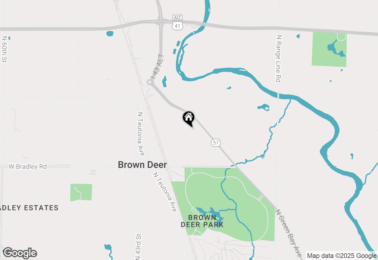Map of 8217 N 37th St, Brown Deer, WI 53209