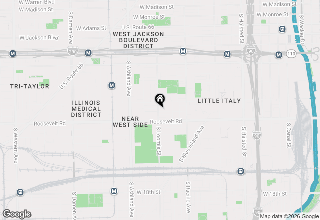 Map of 1355 W Fillmore Street #B, Chicago, IL 60607