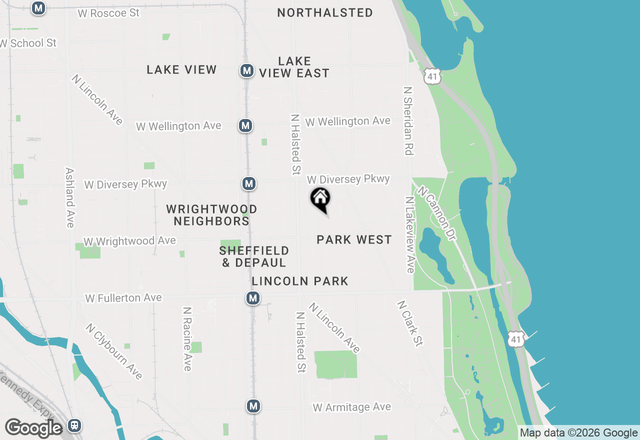 Map of 2638 N Orchard Street #4F, Chicago, IL 60614