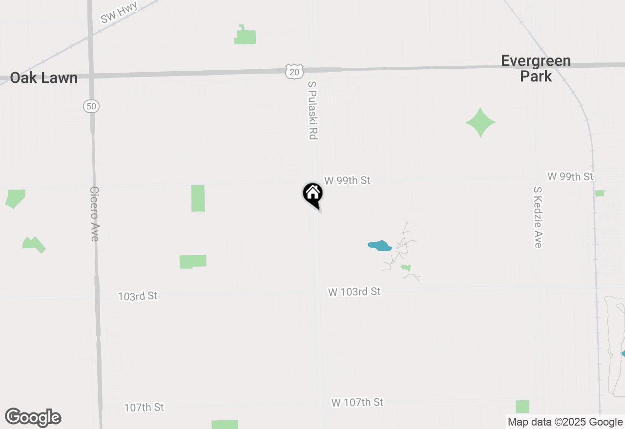Map of 10002 S Pulaski Road #205, Oak Lawn, IL 60453