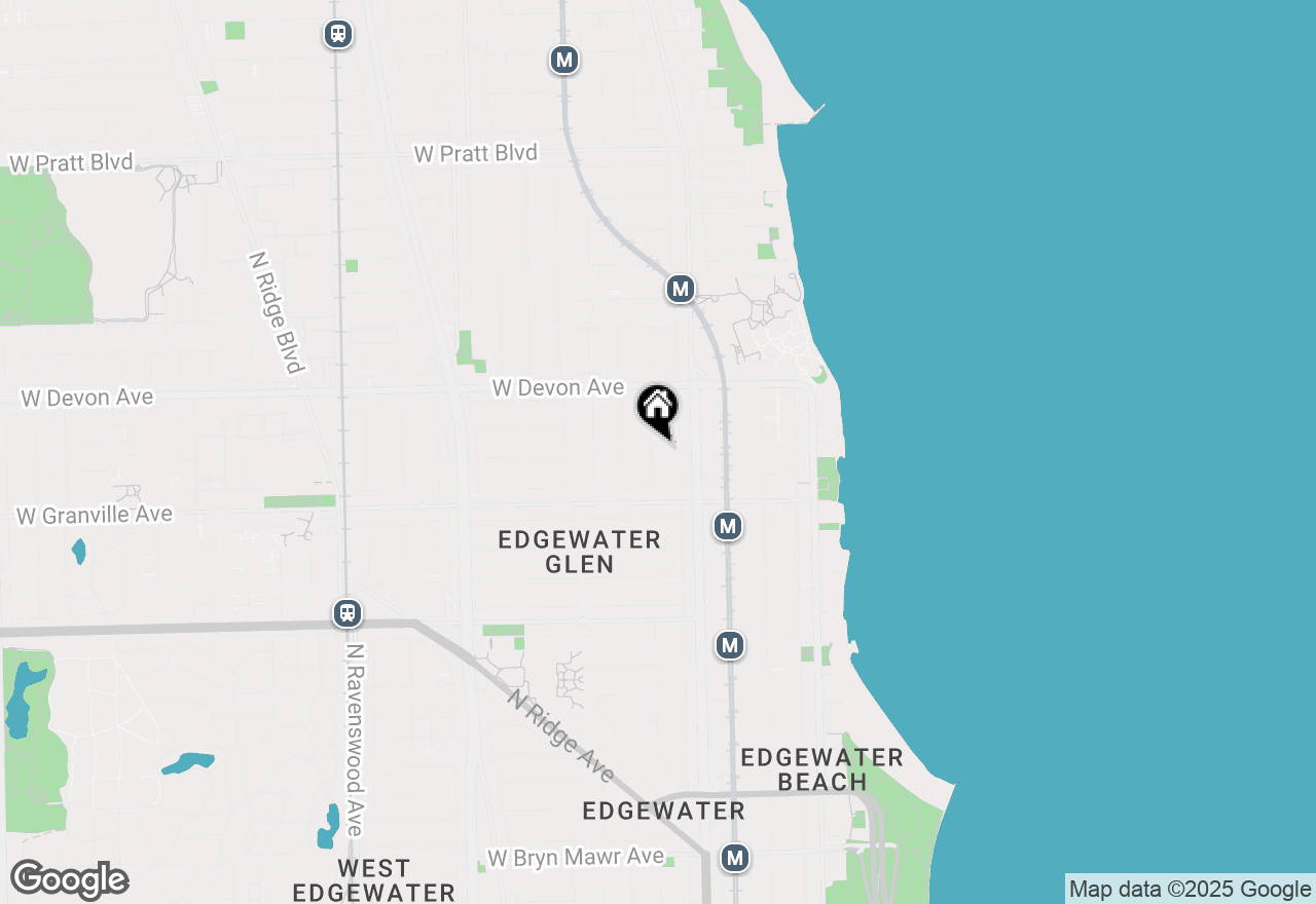 Map of 1243 W Rosemont Avenue #3W, Chicago, IL 60660