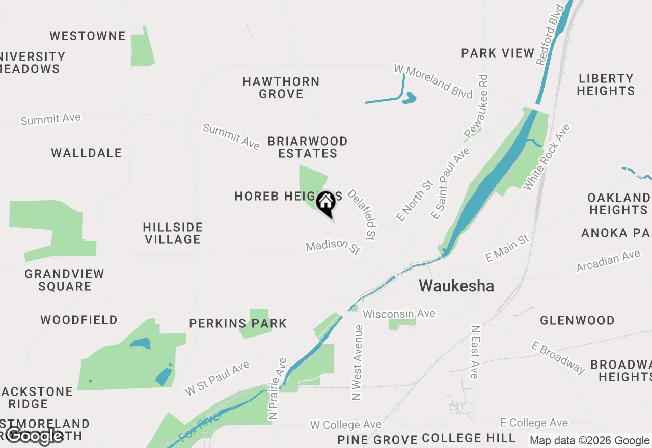Map of 140 Spring St, Waukesha, WI 53188