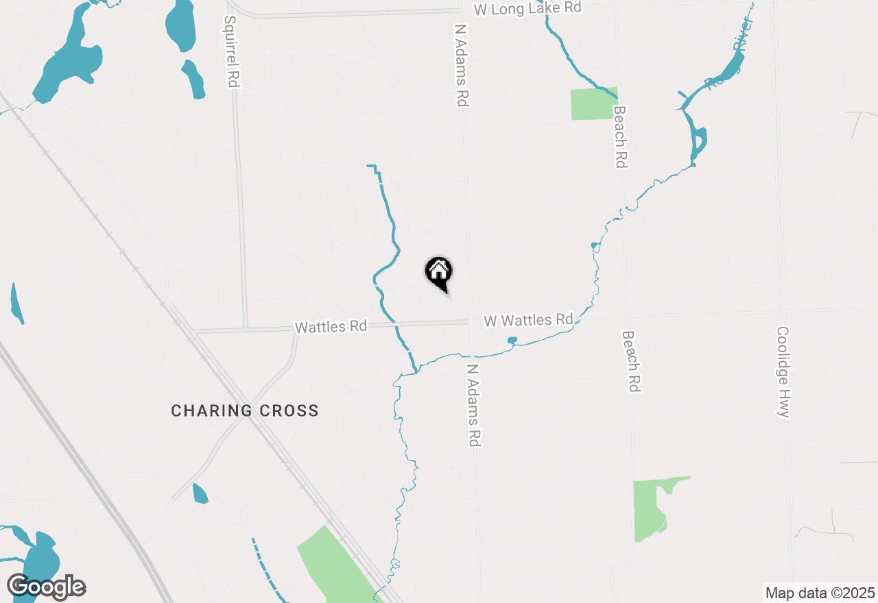 Map of 4361 Meadowlane Court, Bloomfield Hills, MI 48304