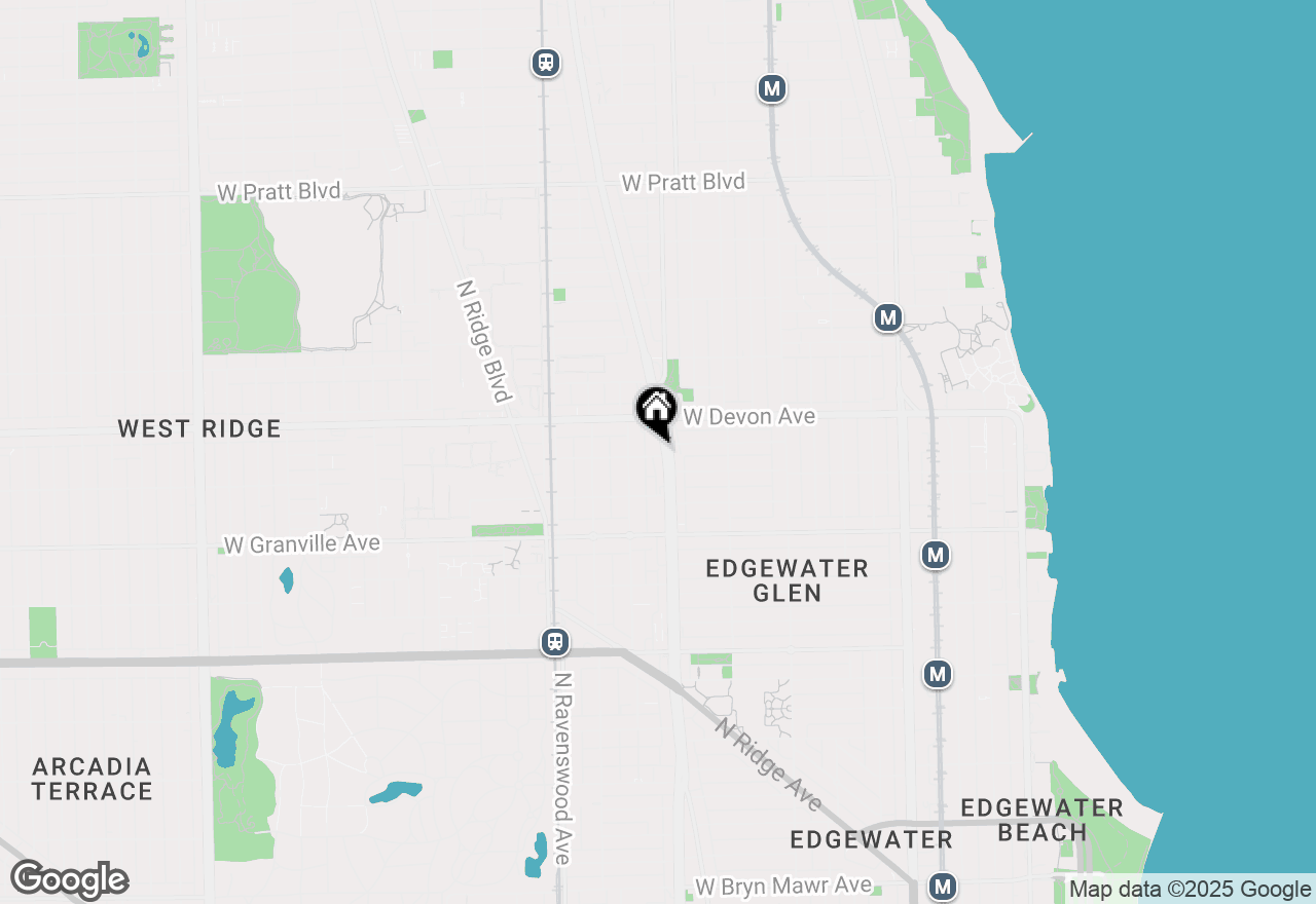 Map of 1606 W Highland Avenue #204, Chicago, IL 60660