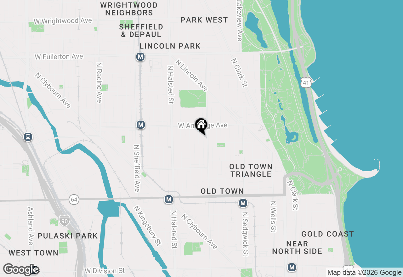Map of 1931 N Howe Street #1W, Chicago, IL 60614
