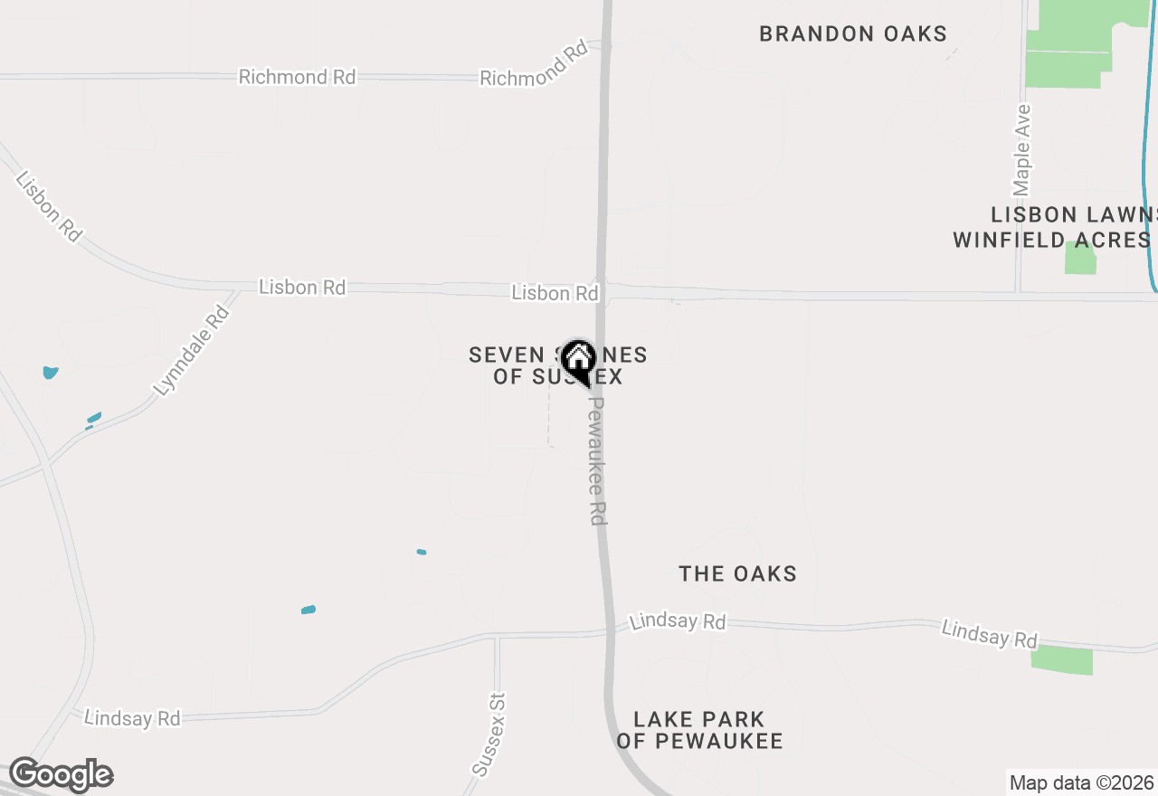 Map of W250N5002 William Dr, Pewaukee, WI 53072